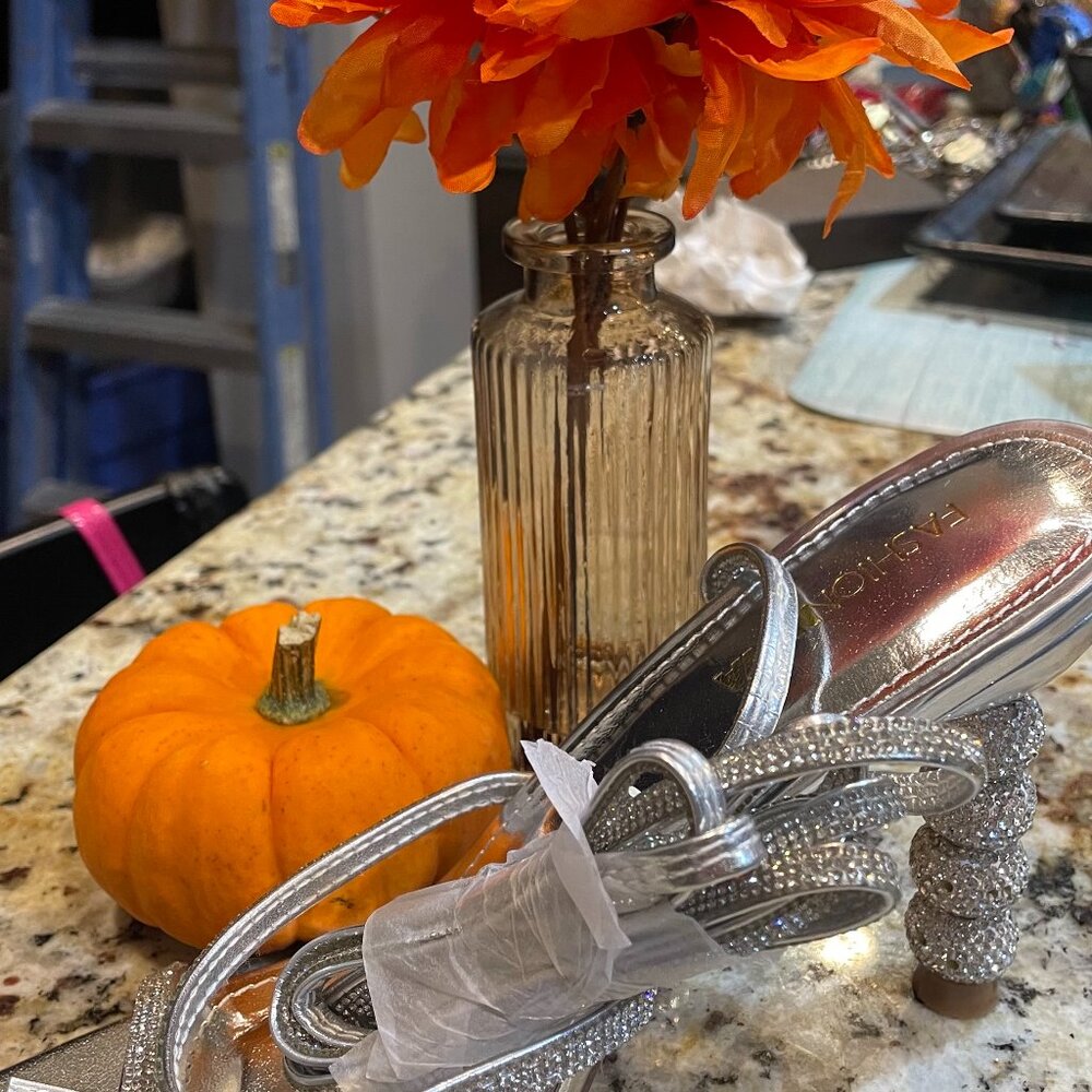 Silver heel from Fashion Nova